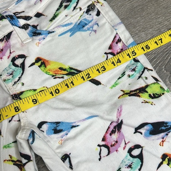 Big Star 1974 Remy Low Rise Fit Skinny Jeans Bird Print White Sz 24 - Picture 8 of 11